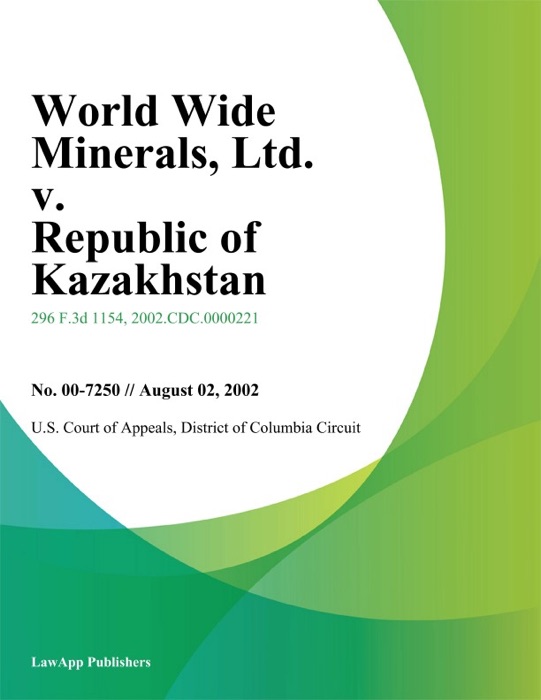 World Wide Minerals, Ltd. v. Republic of Kazakhstan