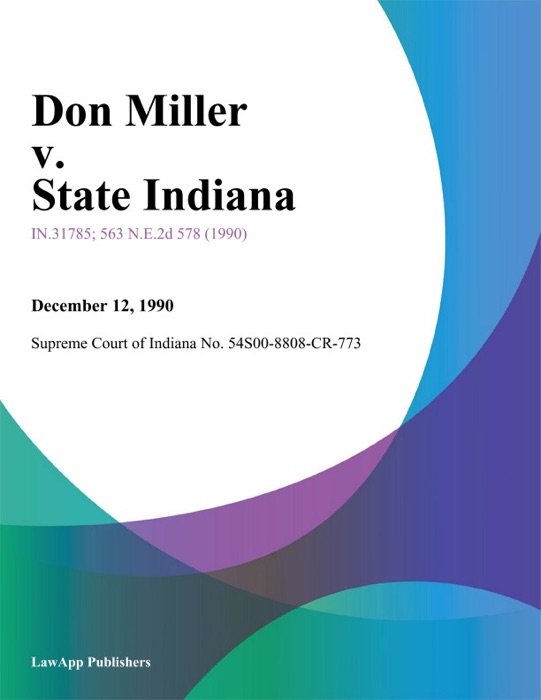 Don Miller v. State Indiana