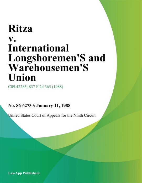 Ritza V. International Longshoremen's And Warehousemen's Union