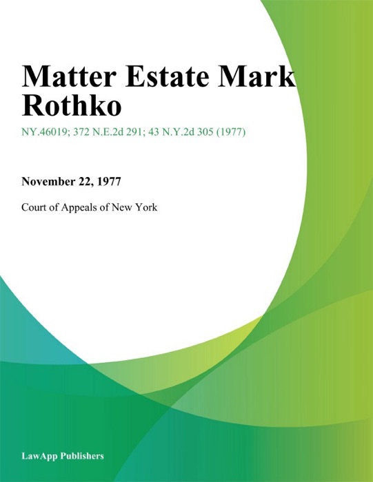 Matter Estate Mark Rothko