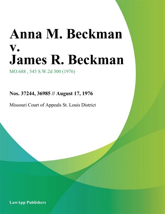 Anna M. Beckman v. James R. Beckman