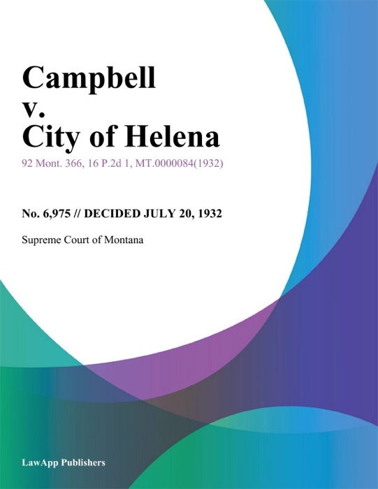 Campbell v. City of Helena