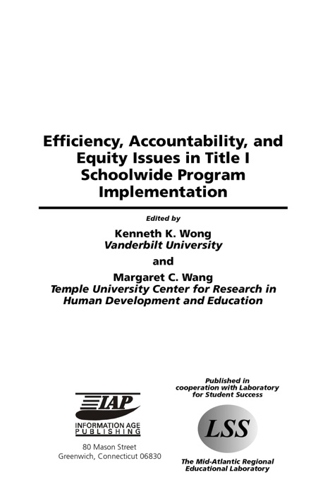 Efficiency, Accountability, and Equity Issues in Title 1 School Wide Program Implementation