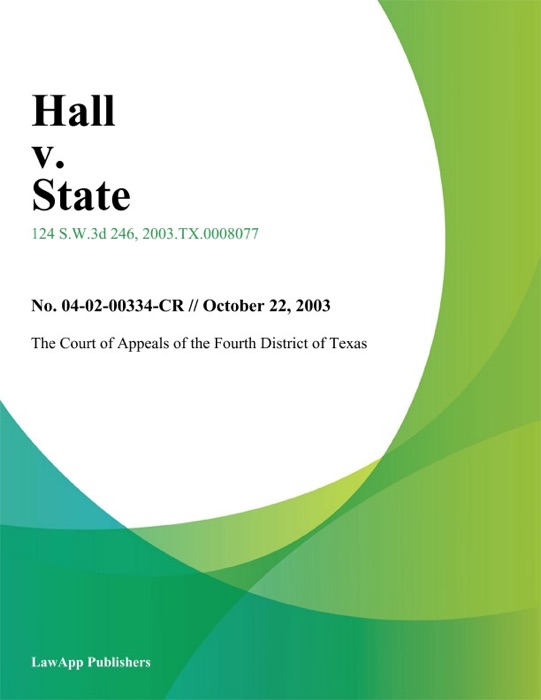 Hall V. State