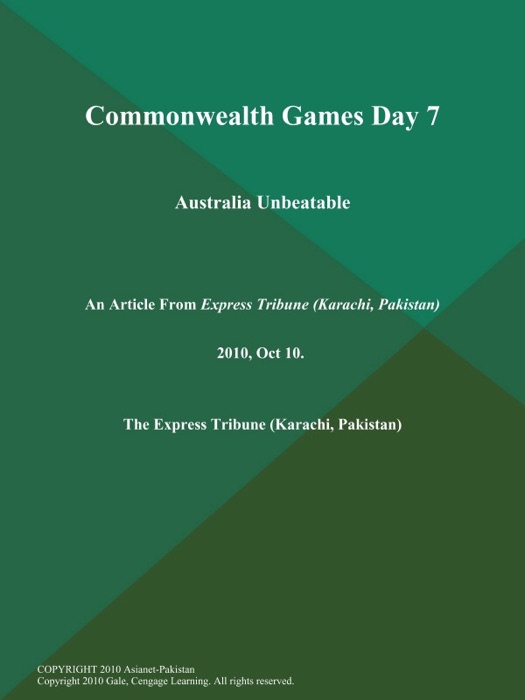 Commonwealth Games Day 7: Australia Unbeatable