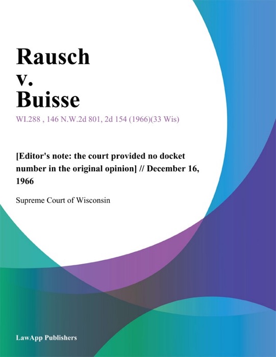 Rausch v. Buisse