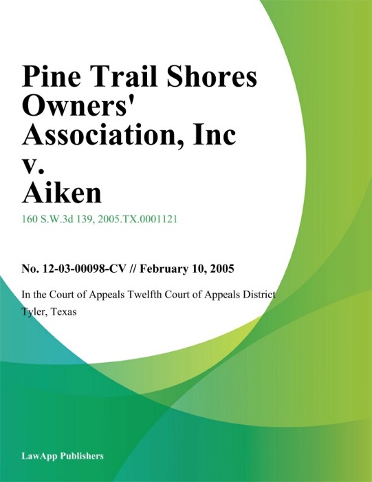 Pine Trail Shores Owners Association, Inc v. Aiken