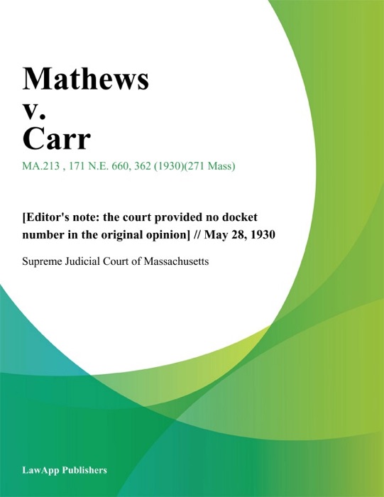 Mathews v. Carr