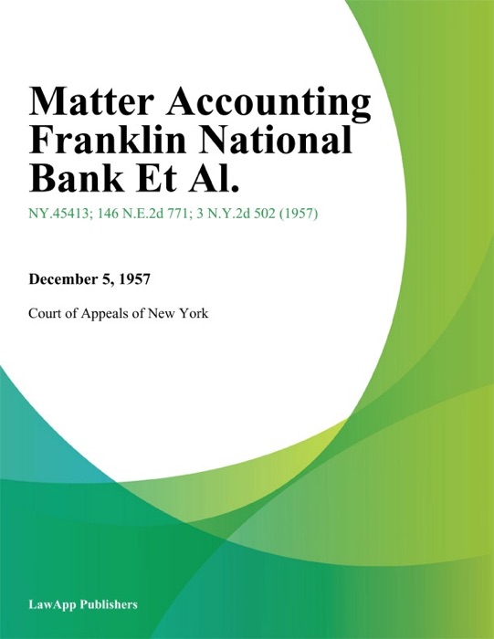 Matter Accounting Franklin National Bank Et Al.