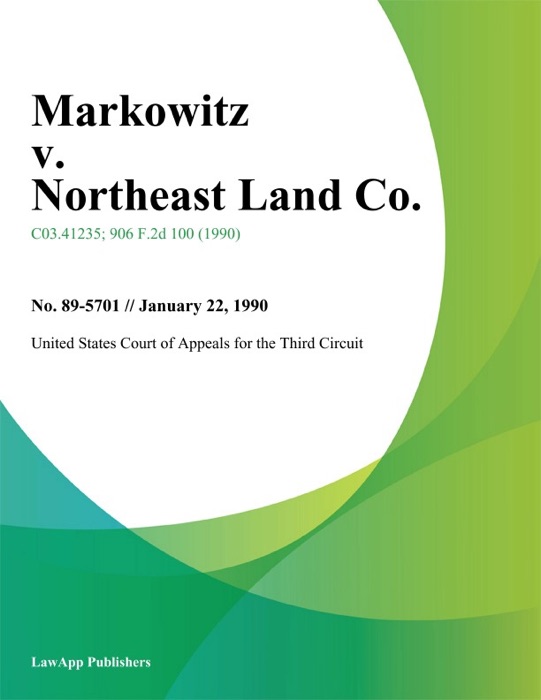 Markowitz V. Northeast Land Co.