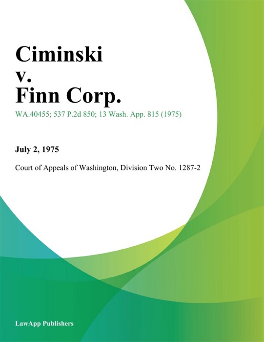 Ciminski V. Finn Corp.