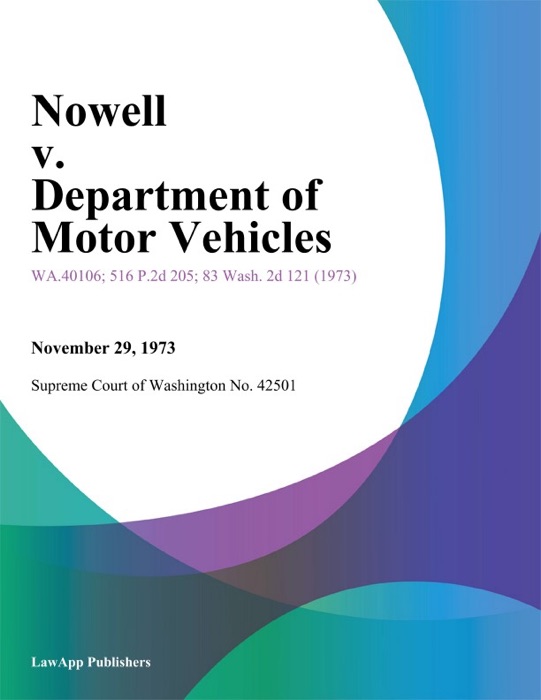 Nowell v. Department of Motor Vehicles