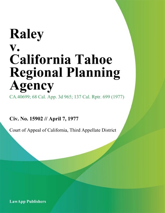 Raley v. California Tahoe Regional Planning Agency