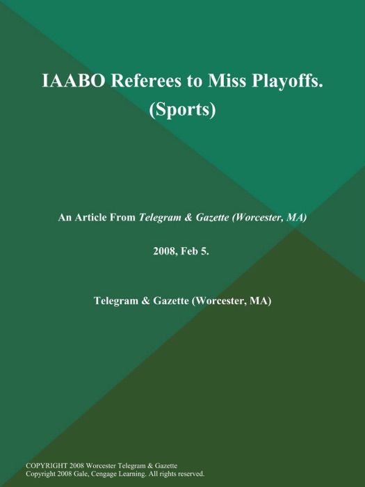 IAABO Referees to Miss Playoffs (Sports)