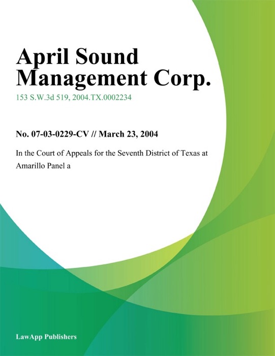 April Sound Management Corp.