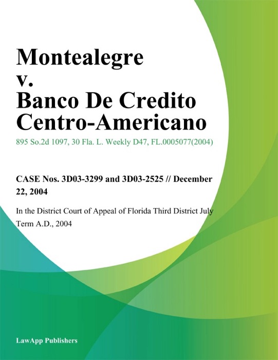 Montealegre v. Banco De Credito Centro-Americano