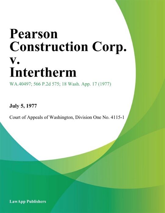 Pearson Construction Corp. v. Intertherm