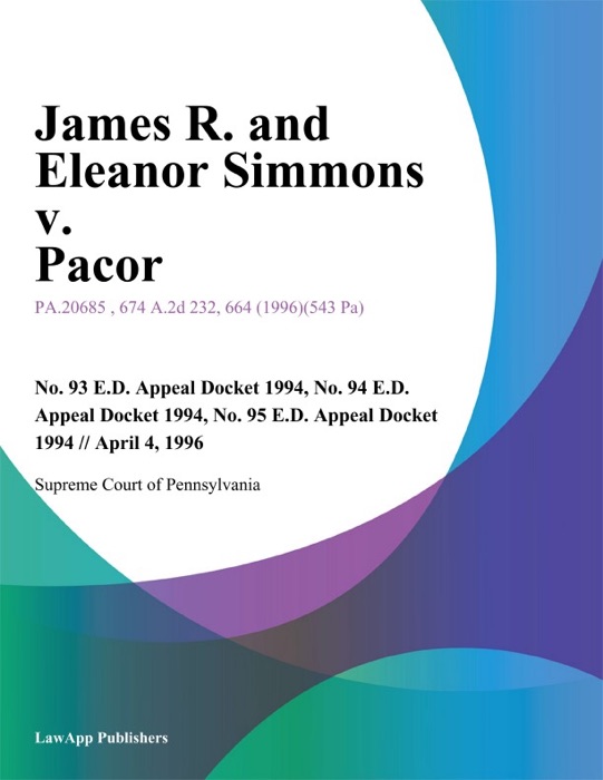 James R. and Eleanor Simmons v. Pacor