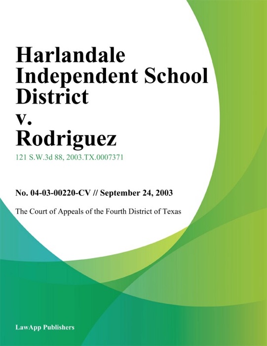 Harlandale Independent School District V. Rodriguez