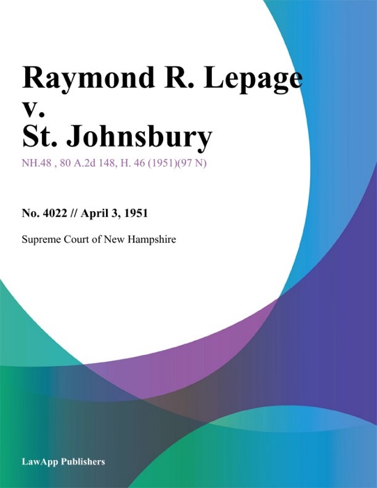 Raymond R. Lepage v. St. Johnsbury