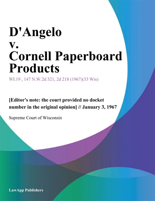 D'Angelo v. Cornell Paperboard Products