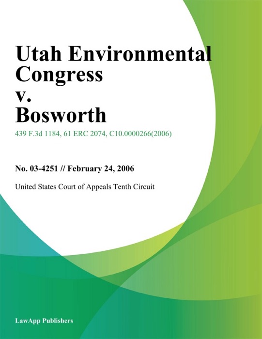 Utah Environmental Congress v. Bosworth
