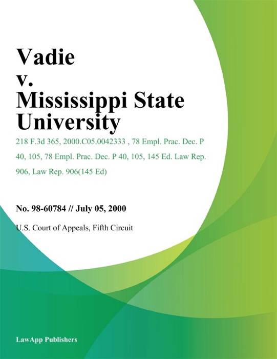 Vadie v. Mississippi State University