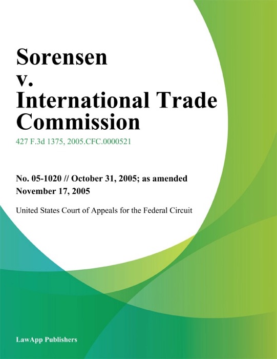 Sorensen v. International Trade Commission