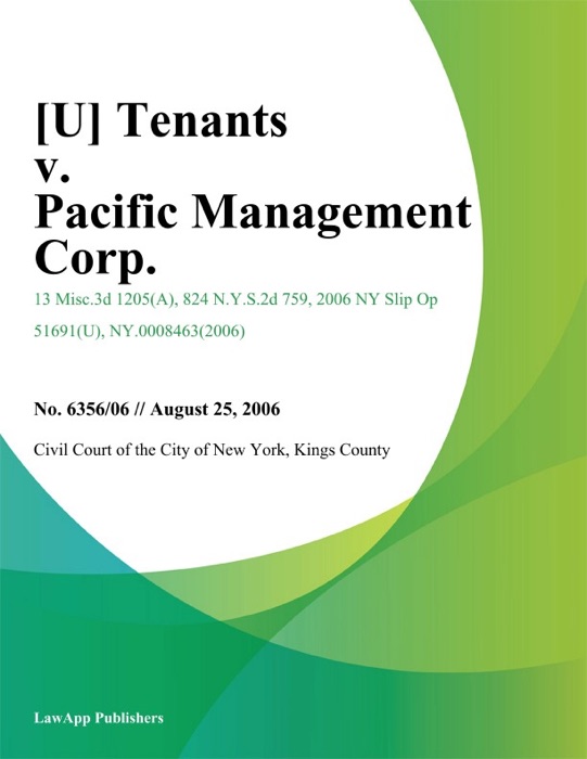 Tenants v. Pacific Management Corp.