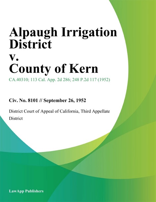 Alpaugh Irrigation District V. County Of Kern