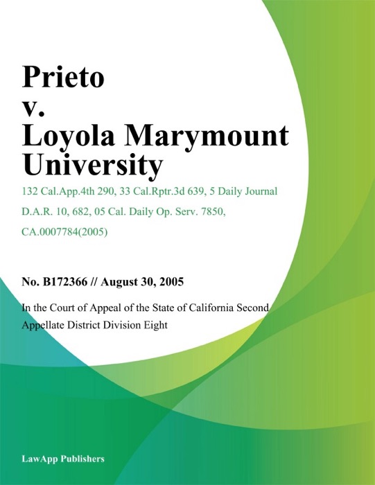 Prieto v. Loyola Marymount University