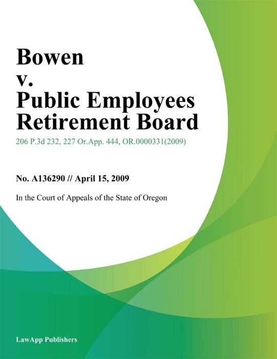 Bowen v. Public Employees Retirement Board