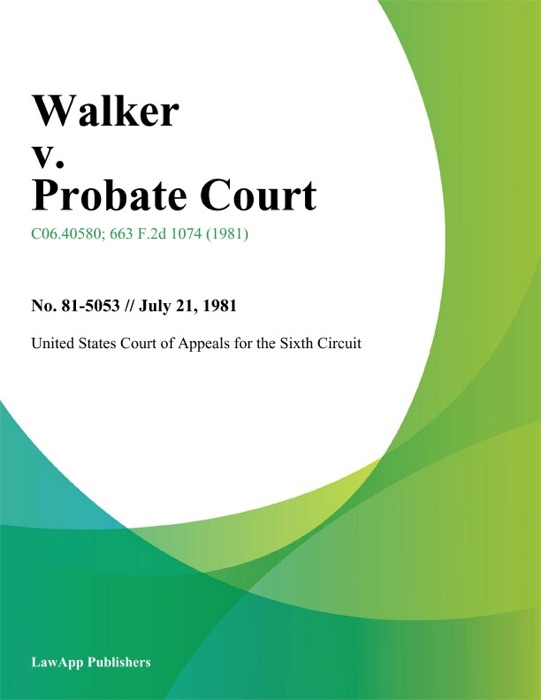 Walker v. Probate Court