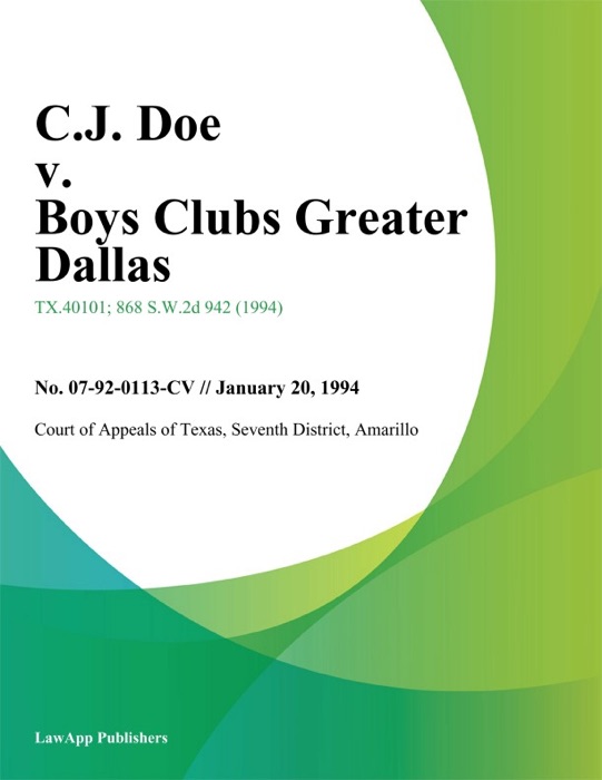 C.J. Doe v. Boys Clubs Greater Dallas