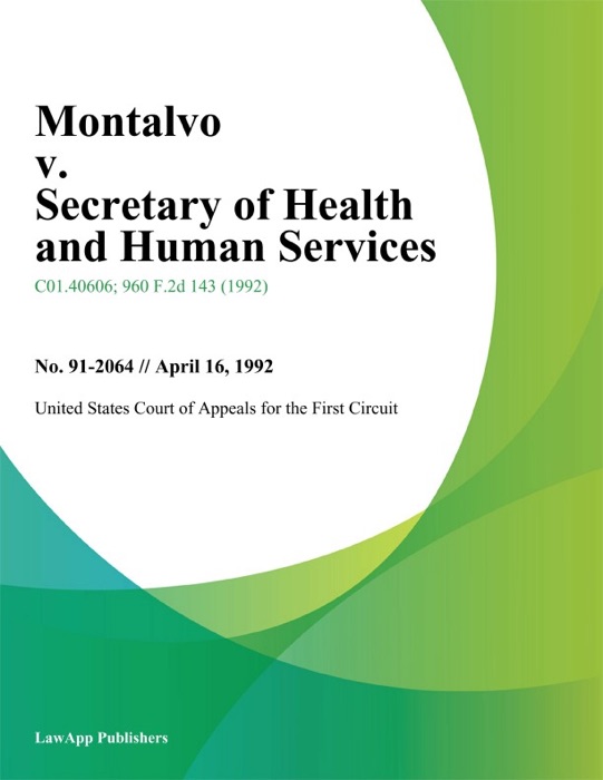 Montalvo V. Secretary Of Health And Human Services