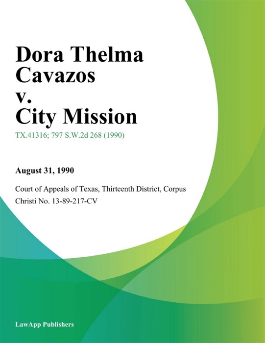 Dora Thelma Cavazos v. City Mission