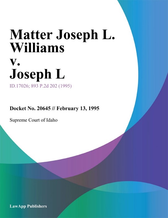 Matter Joseph L. Williams v. Joseph L