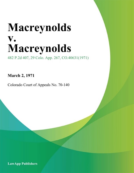 Macreynolds v. Macreynolds