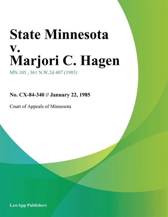 State Minnesota v. Marjori C. Hagen