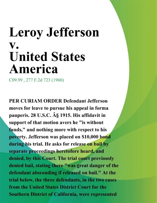 Leroy Jefferson v. United States America