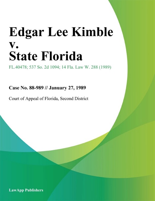 Edgar Lee Kimble v. State Florida