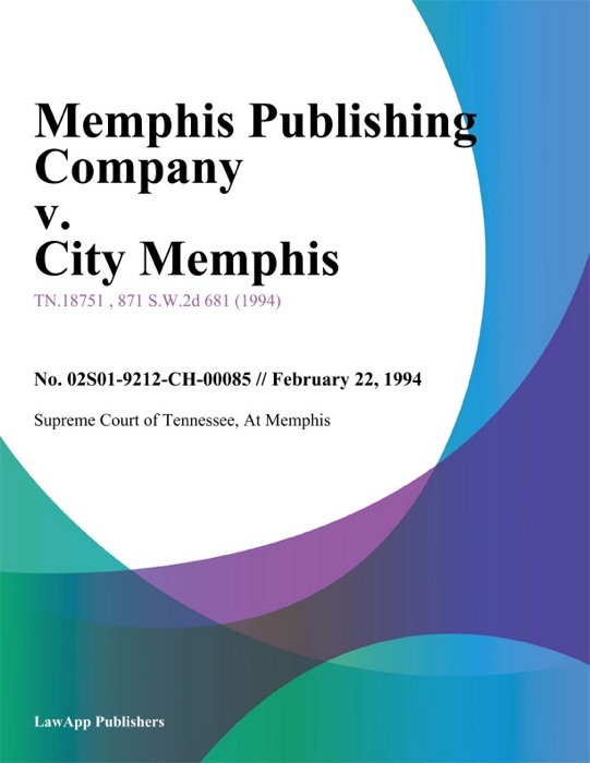 Memphis Publishing Company v. City Memphis