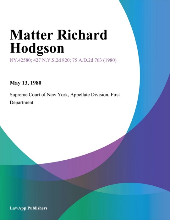 Matter Richard Hodgson