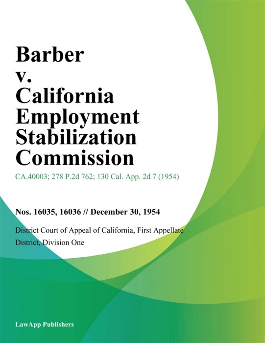 Barber V. California Employment Stabilization Commission