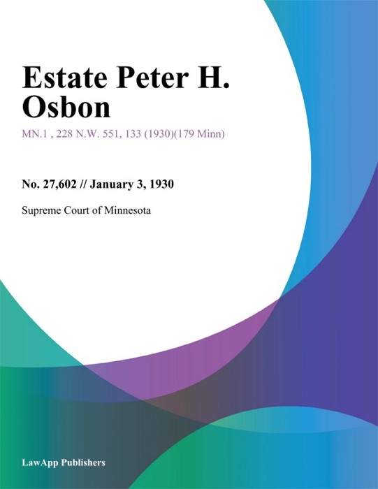 Estate Peter H. Osbon