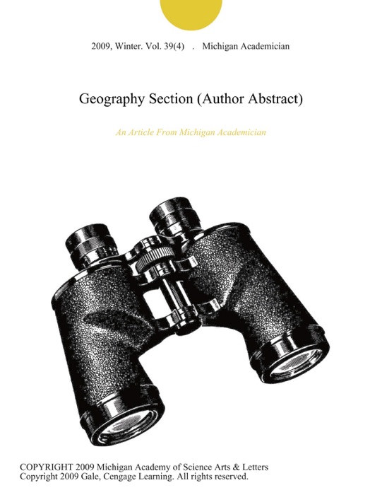 Geography Section (Author Abstract)