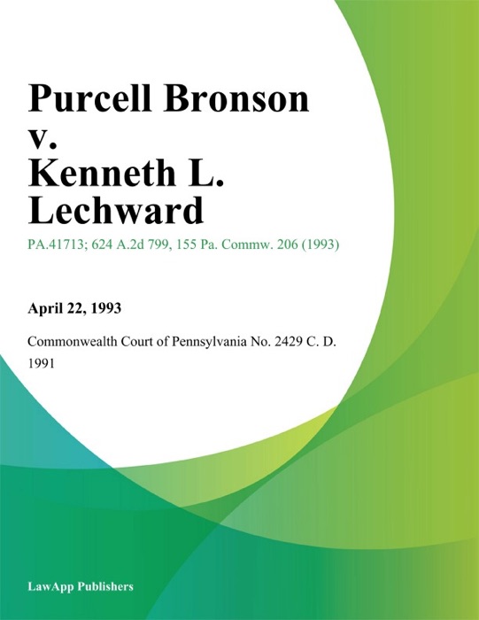 Purcell Bronson v. Kenneth L. Lechward