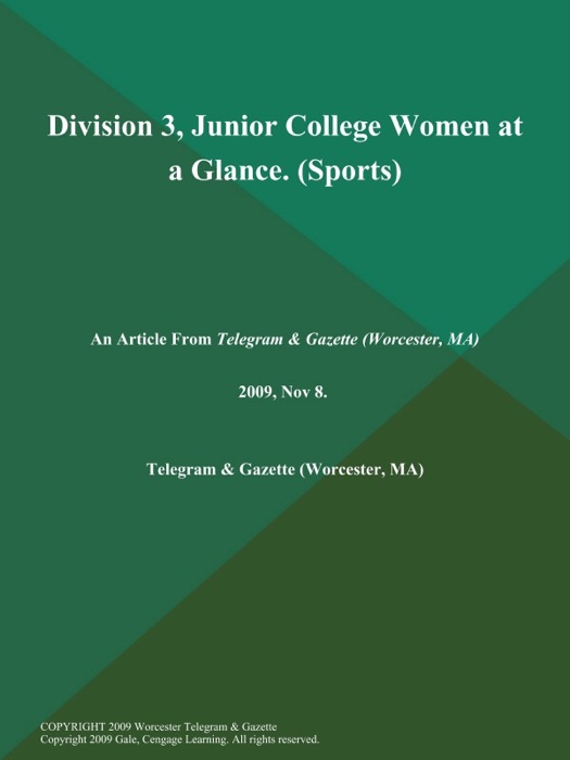 Division 3, Junior College Women at a Glance (Sports)