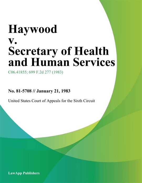 Haywood V. Secretary Of Health And Human Services