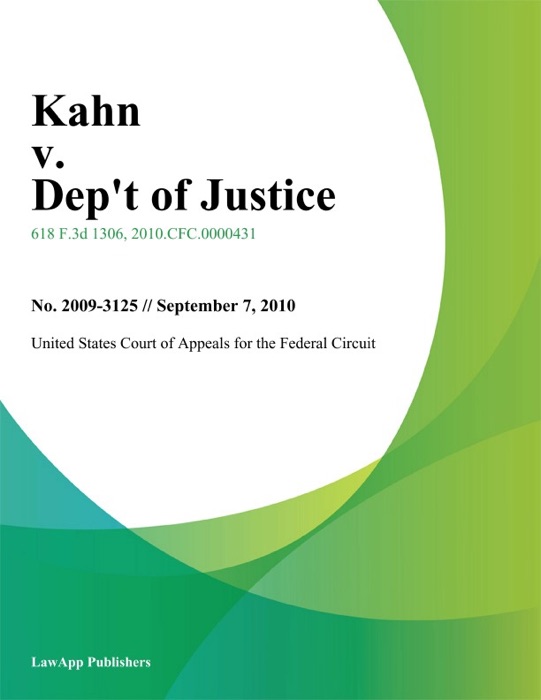 Kahn v. Dept of Justice